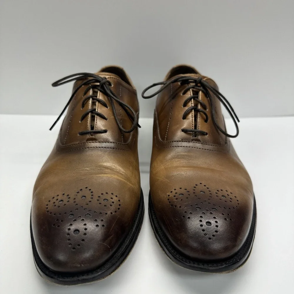 Bruno Magli Mens Italy Brown Arno Oxford Leather Dress Shoes Sz US 11 M‎